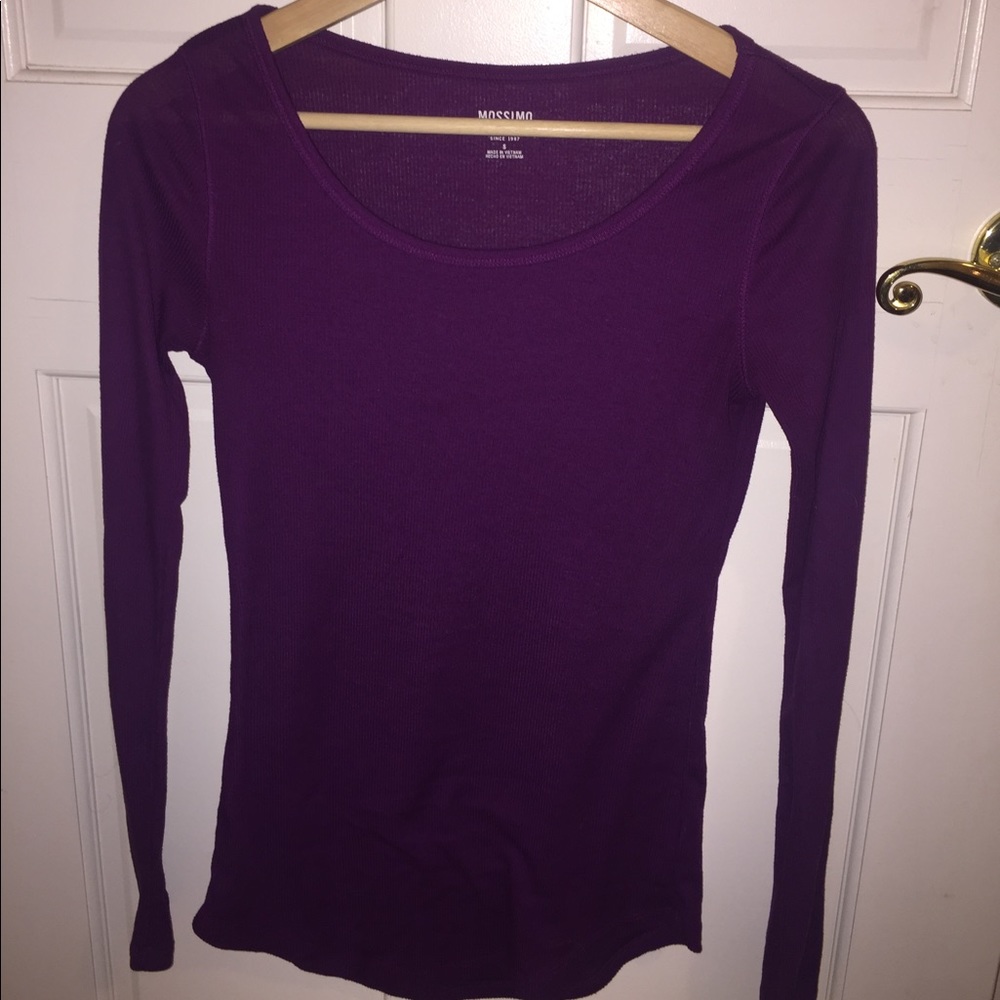 Woman’s long sleeve purple shirt